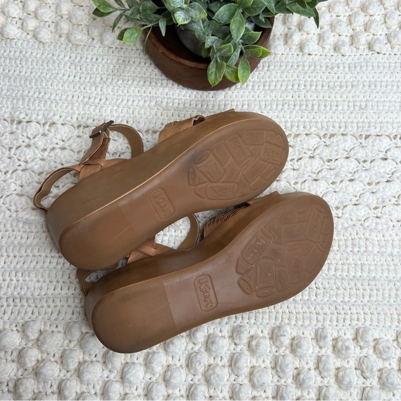 KORKS BY KORK EASE Women’s 10 Martinique Platform Wedge Sandal Leather Tan Boho - Picture 5 of 13